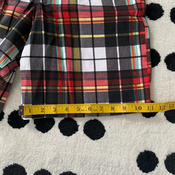 Vintage 70s Pleated High Rise Plaid Bermuda Trouser Shorts - Picture 9 of 10